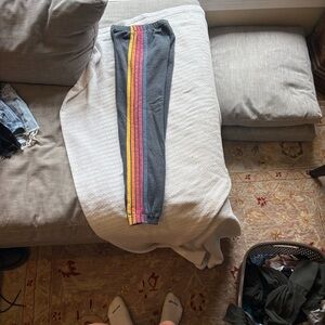 Aviator Nation Kids Sweatpants with Rainbow Stripes
